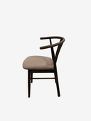 MASON OAK Stol dark brown oil med tyg Active line Malou 119- light brown