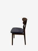 LIZZIE OAK Stol - dark brown oil Active line Malou182 Grey/Brown