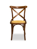 Stol Aima i massiv bok med rotting i sitsen