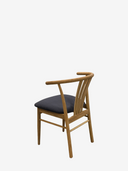 MASON OAK Stol Natural Oil oil med tyg Active line Malou 182-Grey/Brown