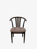 MASON OAK Stol dark brown oil med tyg Active line Malou 119- light brown