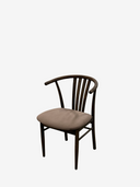 MASON OAK Stol dark brown oil med tyg Active line Malou 119- light brown