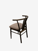 MASON OAK Stol dark brown oil med tyg Active line Malou 119- light brown