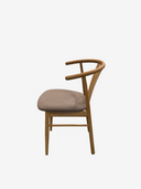 MASON OAK Stol Natural Oil med tyg Active line Malou 119-light brown