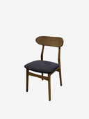 LIZZIE OAK Stol - Black oil Active line Malou182 Grey/Brown