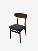 LIZZIE OAK Stol - dark brown oil Active line Malou182 Grey/Brown