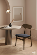 LIZZIE OAK Stol - Black oil Active line Malou182 Grey/Brown