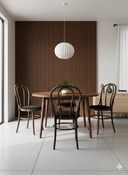 MARLYN BEECH Stol Dark brown oil med tyg Active line Malou 186- Black