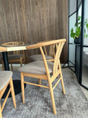 MASON OAK Stol Natural Oil med tyg Active line Malou 119-light brown