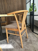 MASON OAK Stol Natural Oil med tyg Active line Malou 119-light brown